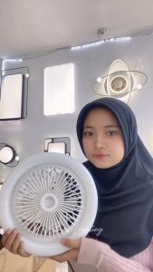 STARLIGHT Lampu Kipas LED 30W (2in1)/Multifungsi Lampu Plafon/Antarmuka E27/remote control/cahaya 3 warna/ukuran 18x28