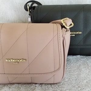 Tas Selempang Wanita Sophie Martin Paris Katalog Terbaru 2025 Promo Kekinian Vervia Black Pink Simpel Kasual Premium Sling Bag COD