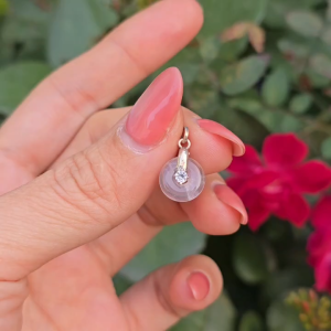 Q2385 Charm treo đồng điếu Thạch Anh Trắng treo móc bạc Kim và Thuỷ - Phong Thuỷ TUDO P