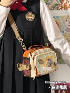 Basic Transparent Color Block College Style 3Way Shoulder Crossbody Bag Youth Casual Pure Color Polyester Medium Size Bag