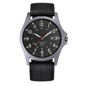 Đồng Hồ Nam Dây Da Màu Đen Đồng Hồ Thạch Anh Thể Thao Thời Trang Hiển Thị Ngày Relogio Masculino Montre Homme Với Các Vạch Đánh Dấu Số Ả Rập