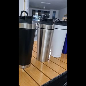 304 Stainless Steel Protein Nutrition Shaker Bottle 750ML with Stainless Steel Mixing Ball