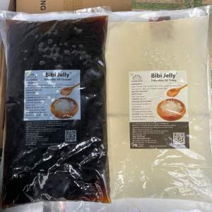 THÙNG Trân châu ngọc trai TRẮNG 3Q BIBI JELLY bịch 2kg THÙNG 6 BỊCH (trân châu giòn)
