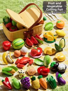 YISBRO | Cut and Peel Playset Picnic Basket for Children