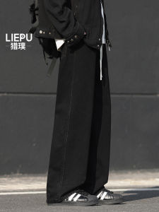 กางเกงยีนส์ทรงตรงสำหรับผู้ชาย กางเกงขายาวลำลองสไตล์อเมริกัน High Street กางเกงขายาวทรงหลวมๆ ฤดูใบไม้ร่วง 2024 แบรนด์ Huiyuan