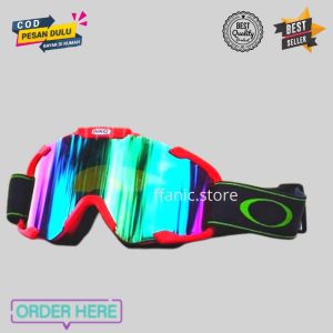 kaca mata cross / goggle inko yellow pelangi rainbow / google kross