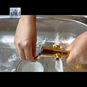Stop Kran TEE gold 1/2 inch