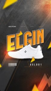 ELGIN AXL001 Mostrend x Naz Sneakers Lari Pria Olah Raga Kasual Warna Putih Polos