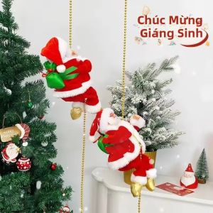 Mô Hình Ông Già Noel Hoạt Hình Điện Tử Nhạc Điệu Di Chuyển Trên Dây Chuỗi Đồ Trang Trí Giáng Sinh Bằng Nhựa Đồ Trang Trí Lễ Hội