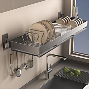 Wall-mounted Dish Drying Rack Storage Shelf
