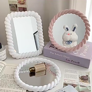 Cermin Aesthetic / Cermin Kecil / Kaca Aesthetic / Cermin Lucu / Twisted Aesthetic Mirror / Cermin