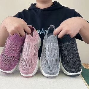 รองเท้าเสริมส้น ผ้ายืด ผ้ายืด สีสวย นุ่มเท้า สูง รองเท้าสลิปออนแฟชั่น พร้อมส่งในไทย