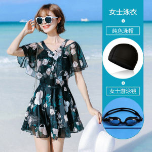 Conservative Beach Style Printed One-Piece Swimsuit Womens 2025 New Model Swimming Costume Thermal Resort Swimwear