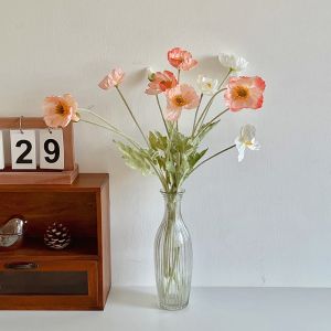 ดอกไม้เทียม Blue Iceland Poppy ดอกไม้ผ้าไหมระดับไฮเอนด์ ดอกไม้ตกแต่งห้องนั่งเล่น ดอกไม้ตกแต่ง ดอกไม้เทียม ดอกไม้สด ดอกไม้สด ดอกไม้สด