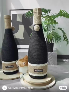 Hemp Rope Cat Scratching Board Wine Bottle Cat Scratching Post Wear-Resistant Non-Scratching Vertical Cat Climbing Frame
