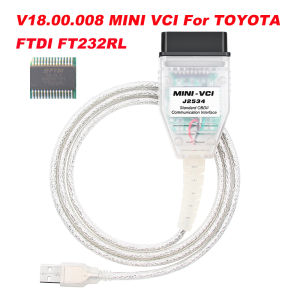 MINI VCI For TOYOTA TIS Techstream V18.00.008 Mini vci FTDI FT232RL Chip J2534 OBD2 Car Diagnostic Cable Auto Diagnostic Scanner