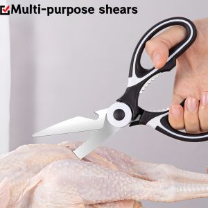 Multifunctional kitchen scissors Household kill fish cut vegetables roast broiler bone scissors Stainless steel scissors