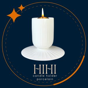 HIHI Candle Holder Keramik | Tempat Lilin Kecil Porcelain