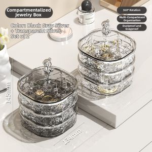 BAOJIAWANG | Rotary Segmented Multi-layer High-end Delicate New Jewelry Box