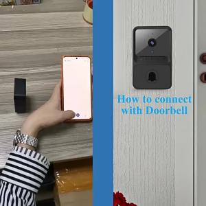 Camera Chuông Cửa Thông Minh WiFi Tuya Tương Thích M8 Độ Phân Giải 1080 HD Không Dây Tích Hợp Chức Năng Chuông Cửa Dành Cho An Ninh Gia Đình
