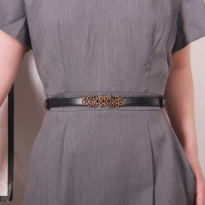 Adjustable Waist Belt Womens Decorative Simplistic Vintage Dress Belt Fashionable Slimming Belt Korean Style No-Punching Needed