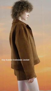STUDIO UKNOWN - Kay Suede Oversized Jacket  แจ็คเก็ตโอเวอร์ไซส์ตกแต่งลายปัก