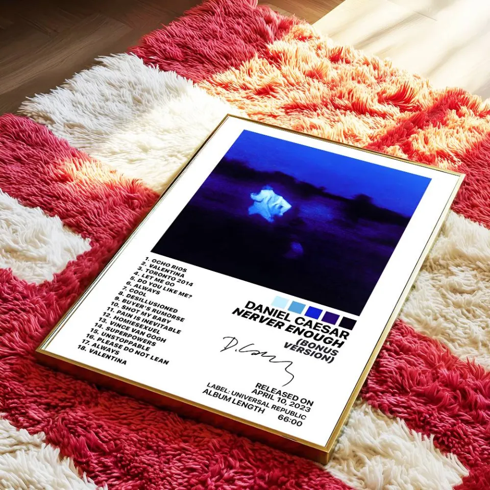 D-Daniel Caesar Music Album Poster Self-adhesive Art Room Entrance