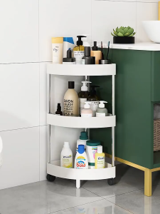 KIKI Bathroom Organizer Rack Cr Organizer Trolley Cart Comfort Room Corner Organizer Rack