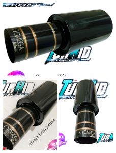 Knalpot Mobil Racing Omega Black Tipe Bas Kering