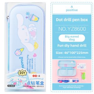 Yizheng Kuromi Spot Drill Pencil Case Eva Large Capacity Handmade DIY Creative Cute Student Stationery Box for Girls Hot Sale