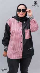 KEMEJA ZOLAQU TERBARU 2024 Atasan Wanita Lengan Panjang Kekinian Model Jumbo Official Store Resmi