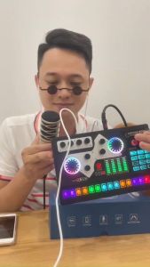 Combo livestream thu âm tiết kiệm karaoke sound card X5 Micro AT 808 Combo Chuyên Karaoke Livestream Đầy Đủ Chức Năng cao cấp tặng kèm tai nghe combo chuẩn phòng thu