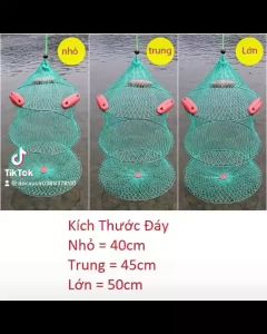 Giỏ Đựng Cá 3 Vanh Có Phao Gấp Gọn Tiện Lợi - RDC012