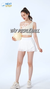 Váy pickleball nữ kiểu kiểu ly chéo trang phục thể thao vải lưới ôm sát thoải mái
