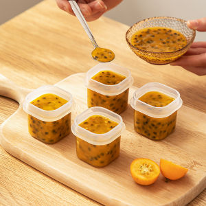 【On Sale】8Pcs Sauce Cup Plastic Salad Cup with Lid Seasoning Storage Box