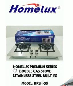HOMELUX PREMIUM STAINLESS STEEL GAS STOVE HPSH-58 Double Gas Stove Cooker /Dapur Gas /煤气炉