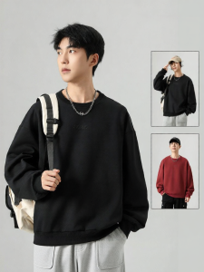 Warrior | Fleece Lined American Style Red Round Neck Long Sleeve Couple Jacket