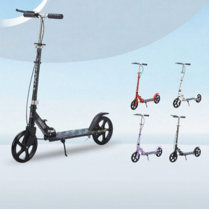 BONINGYU | Foldable Adult Handbrake Scooter 2 Large Wheels