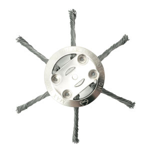 LUSQI 6/7/8/9inch Steel Wire Wheel Head Grass Trimmer Head Universal Weed Brush Fit Straight Shaft Brushcutter Removal Moss Rust