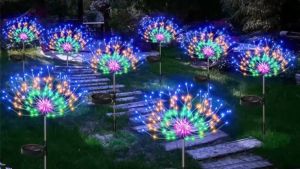 1 Packs Solar Fairy LightsWaterproof Outdoor Firework LightsLEDs Garden Flower Light For Garden Christmas Party DIY Decoration