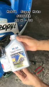Dầu Nhớt Xe Ga Mobil 10W40 0.8L (Mẫu 2026) Nhớt Tổng Hợp Nhập Singapore API SL JASO MB