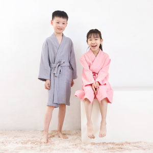Áo Choàng Tắm Phong Cách Nhật Bằng Cotton Sạch 100% Double Gauze
