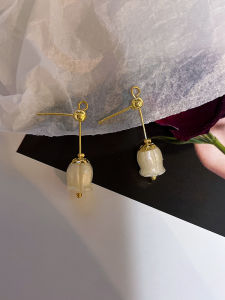 Hoa Tai Hình Hoa Tulip Bạc 925 Cho Nữ Thiết Kế Thanh Lịch Đồ Trang Sức Thời Trang Tươi Mới Vòng Tai Đơn Giản Thanh Lịch