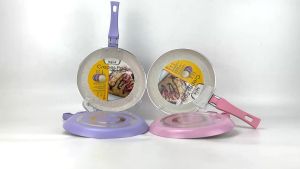 MAKCOOK Wajan Teflon / Wajan Gagang / Crepes pan / crepes maker / telfon crepes White Lavender 18cm
