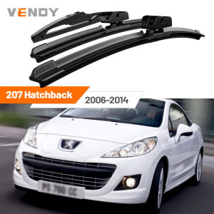 For Peugeot 207 Hatchback 2006-2014 2007 2008 2009 2010 Front & Rear Windshield Wiper Blades Windscreen Wipers Set Accessories