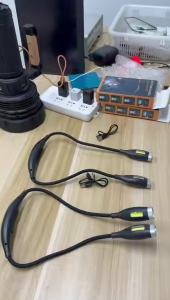 ESMARTER | LED Reading Neck Lamp USB Rechargeable Indoor Study Book Light Flashlight for Night Running Walking Knitting Camping Portable