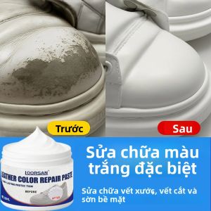 Bộ Dụng Cụ Sửa Chữa Da Trắng Cho Giày Dép Túi Xách Đồ Nội Thất - Dễ Dàng Sửa Chữa Vết Xước Và Rách Kem Tạo Màu Bền Lâu Của LOORSAN