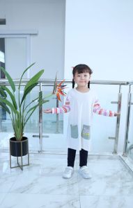 Glamoas GL Setelan Anak Perempuan Muslim Set Tunik Legging Long Sleeve Setelan Kaos Panjang Anak Cewek