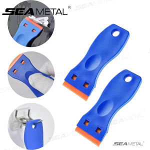 SEAMETAL 10pcs Car Glass Cleaner Glue Razor Scraper Plastic Blades Mobile Phone Tablet  Remover