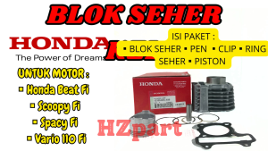 BLOK SEHER KODE-KZL CYLINDER BLOK SEHER PISTON RING HONDA ORIGINAL VARIO 110 KARBU 110 TECHNO ORI .